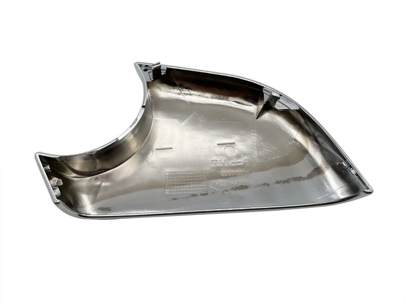 Right Passenger Side Wing Mirror Cover Lower Holder For Tesla Model 3 2017 2018 2019 2020 2021 Silver Abs Chrome Finish