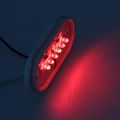 Partsam 5 12v Oval Oblong Red Side Marker Clearance Lamp W White Base Replacement Light