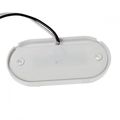 Partsam 5 12v Oval Oblong Red Side Marker Clearance Lamp W White Base Replacement Light