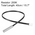 Uxcell 200k Ntc Thermistor Probe 15 7 Inch Stainless Steel Sensitive Temperature Temp Sensor For Air Conditioner