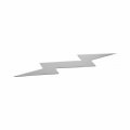 Gg Grand General 90201 Chrome Small Lightning Bolt Mud Flap Cut-out 