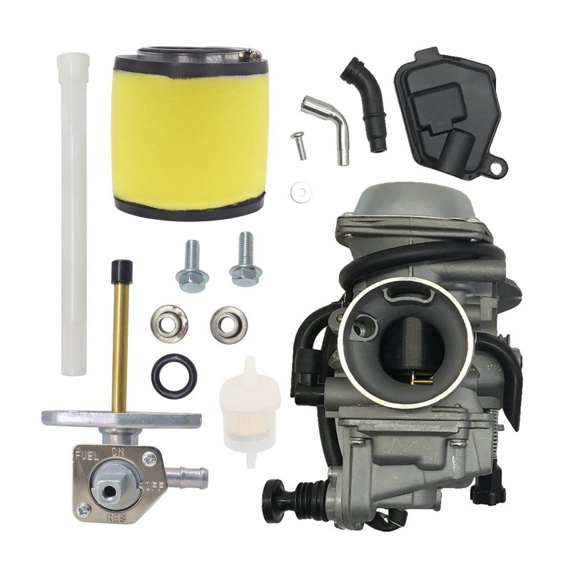 Carburetor For Honda Atc250sx Trx350 Trx300 Trx400 Trx450 Rancher 350 Carb With Air Filter Cleaner And Fuel Tank Petcock Valve