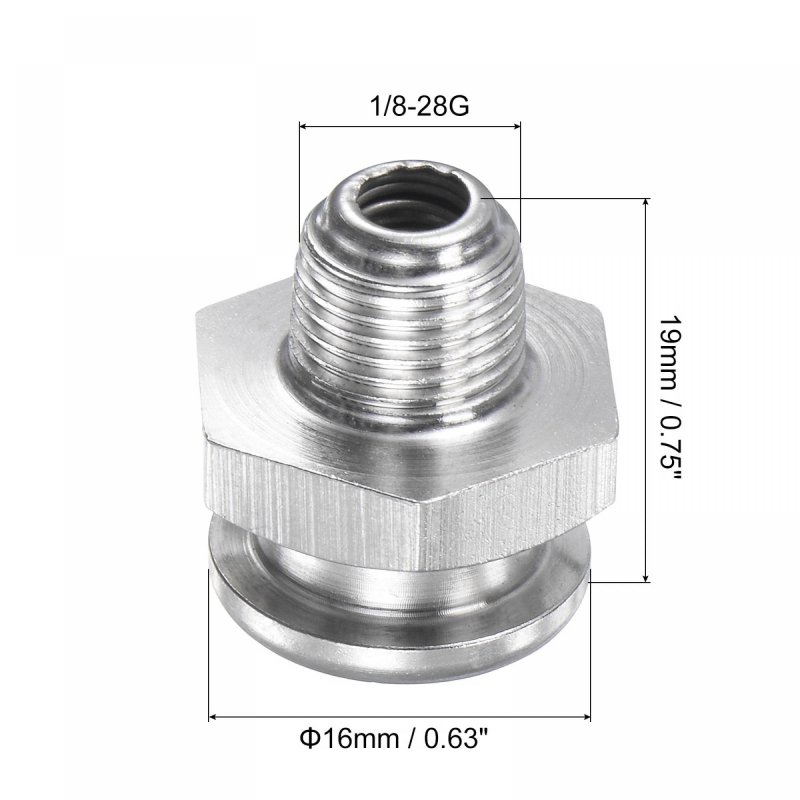 Push Button Grease Oil Cup 1 8-28g Male Thread 304 Stainless Steel Ball Oiler For Lubrication System
