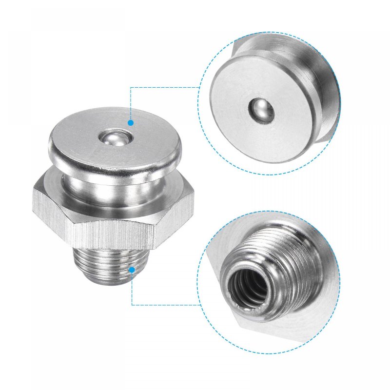 Push Button Grease Oil Cup 1 8-28g Male Thread 304 Stainless Steel Ball Oiler For Lubrication System
