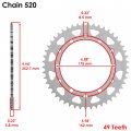 Caltric Drive Chain And Sprocket Kit Compatible With Yamaha Yz250 Yz 250 1987 1988 1989 1992