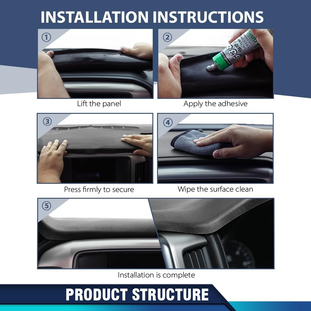Dash Board Cover For Toyota Sienna 2004 2005 2006 2007 2008 2009 2010 Gray Tpe Dashboard Replacement Inside Fit