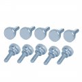 Uxcella M4x12mm Carbon Steel Flat Point Knurled Head Thumb Screws Bolts 10pcs
