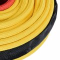 95ft X 3 8 Yellow Synthetic Winch Rope W All Rock Guard Sheath 22000 Lbs Red Hawse Fairlead Compatible With Atv Utv Suv