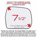 Passenger Side Mirror Replacement Glass With Plastic Back Plate Non-heated Compatible 2001-2007 Toyota Highlander