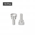 Uxcell Knurled Thumb Screws M4x10mm Brass Shoulder Bolts Grip Knobs Fasteners Nickel Plated 10pcs