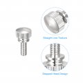 Uxcell Knurled Thumb Screws M4x10mm Brass Shoulder Bolts Grip Knobs Fasteners Nickel Plated 10pcs