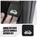 A Absopro Hood Release Latch Handle Repair Kit For Honda Crv 1997-2006 Metal Black Set Of 2