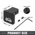 A Absopro Hood Release Latch Handle Repair Kit For Honda Crv 1997-2006 Metal Black Set Of 2