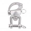 Qiilu 316 Stainless Steel Jaw Swivel Snap Shackle For Sailboat Spinnaker Halyard 03