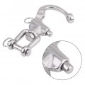 Qiilu 316 Stainless Steel Jaw Swivel Snap Shackle For Sailboat Spinnaker Halyard 03