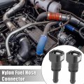 X Autohaux 2pcs Fuel Line Quick Connect Straight Push-on Single Barb Hose Adapter Connector For 5 16 To 16 Rubber Tubing