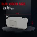 Sun Visor Left Driver Side Gray For Hyundai Getz 2002 2012 Replacement Part 852201c200qs 85220 1c200qs Direct Fit Interior