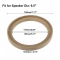 Uxcell 4 Pcs Universal 6 5 Inch Speaker Subwoofer Mounting Spacer Rings Solid Wood Beige