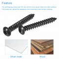 Uxcell Hex Socket Self Tapping Screws M4 X 30mm Carbon Steel Wood Screw 50pcs