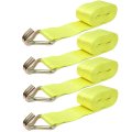 4 Pack In X 30 Ft Heavy Duty Tie Down With Twin J Hooks Dot Compliant Cargo Control For Flatbed Trucks And Utility Trailers 