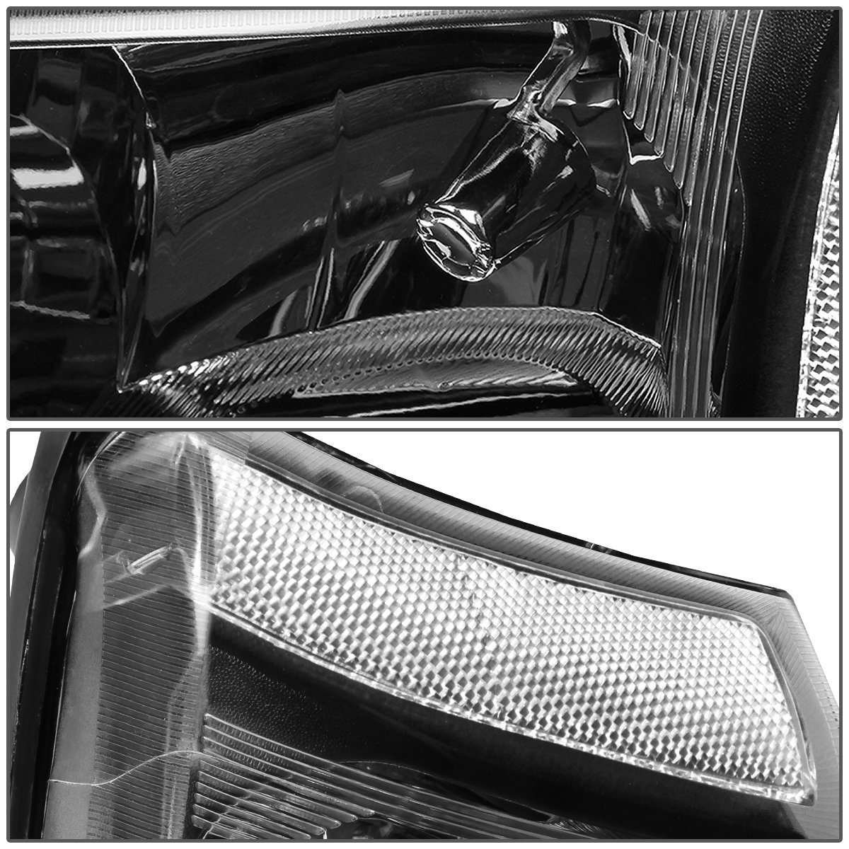 Black Clear Corner Headlight And Led Tail Light Pair For Chevy Silverado Gmt800 1500 2500 3500 Hd Fleetside Housing Lens