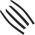 4pcs Side Window Deflectors For 2016 2020 Honda Civic Outside Mount Rain Guards With Smoked Tint Tape On Wind Front And Rear 