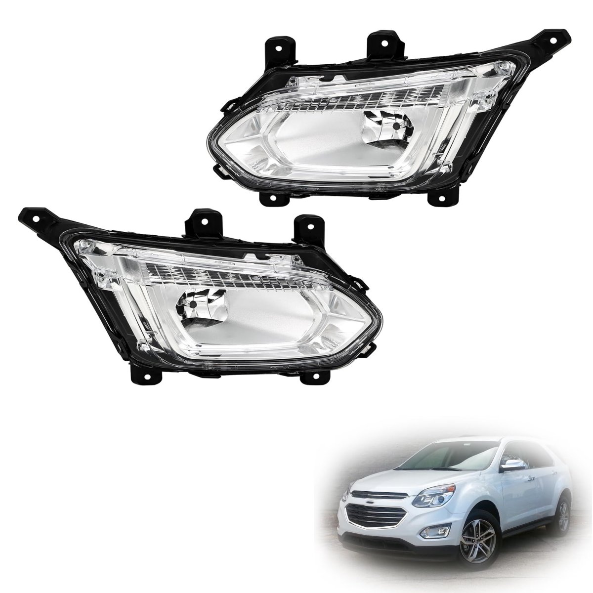 Fog Light Lamp Left Right Side Replacement For Equinox Ltz 2016-2017 Halogen