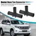 X Autohaux 2 Pcs Heater Hose Tee Connector For Toyota Land Cruiser 1992-2007 Sequoia 2001-2007 Sienna 2004-2007 Hvac