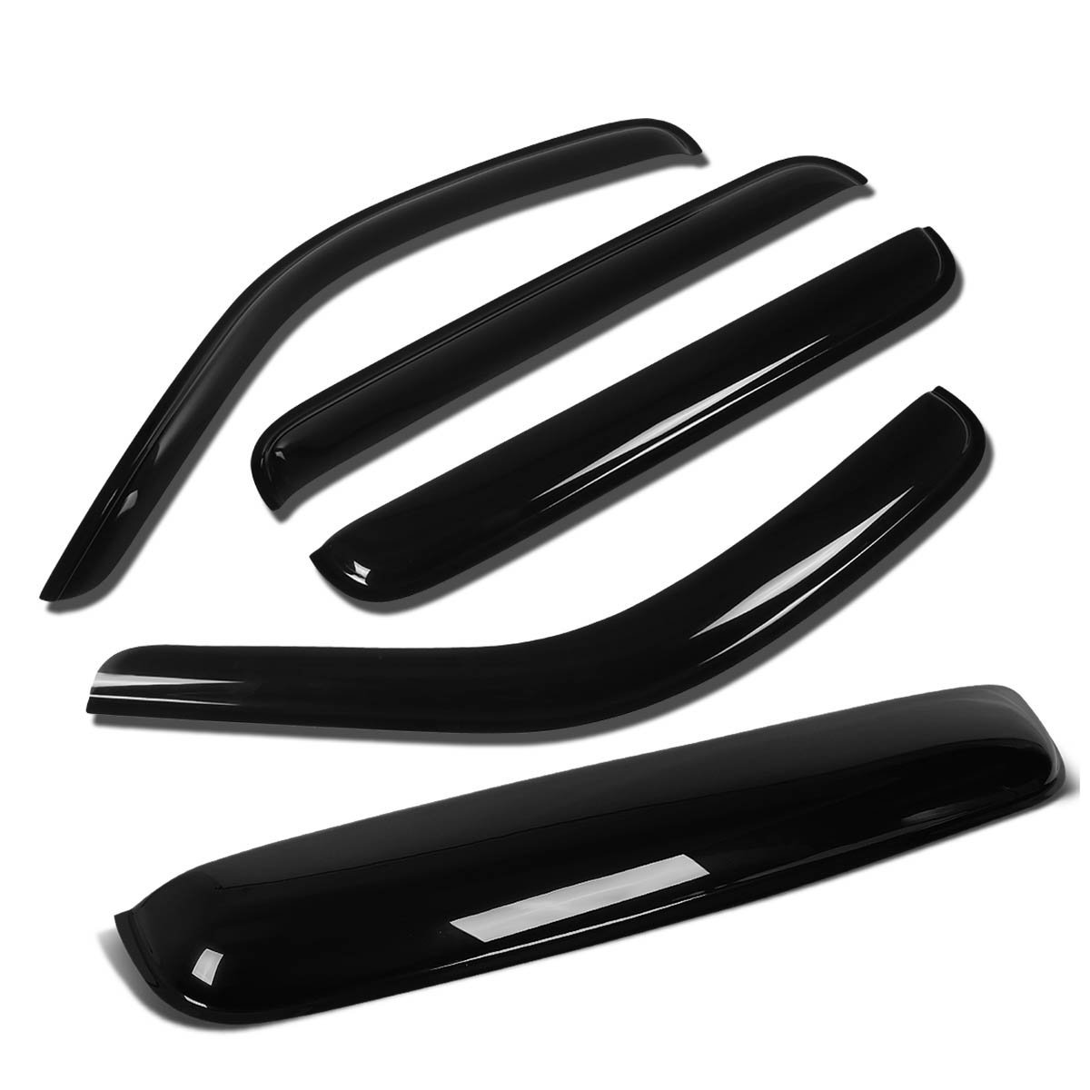 Jeep Liberty Kk 4pcs Window Deflector Rain Guard 38 Inches Sun Roof Visor Dark Smoke