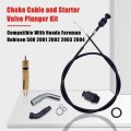 Choke Cable And Starter Valve Plunger Kit Compatible With Honda Trx500 Foreman 500 Es Rincon 650 Trx650 2003-2005