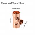Uxcell 7 8-inch X 5 Copper Reducing Tee Pressure Pipe Fitting Conector For Plumbing Supply And Refrigeration