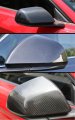 Direct Add-on Carbon Fiber Side Mirror Cover Caps Fits For Compatible With 2015-2020 Ford Mustang S550 Model W O Led Signal