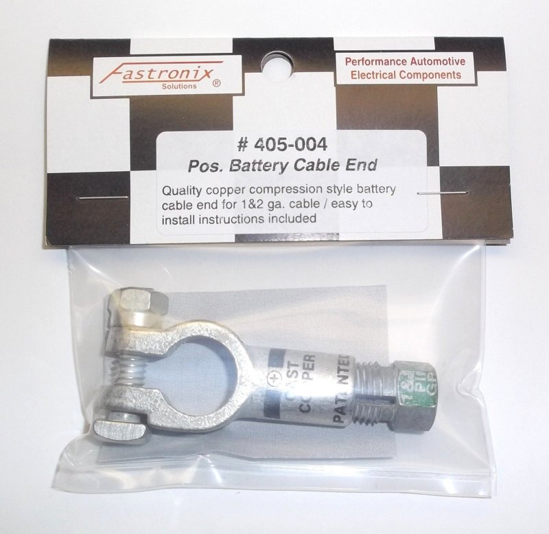 Top Post Battery Compression Terminal For 1 And 2 Gauge Positive Copper Clamp End 12 Volts Silver Model 405-004