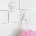 Interdesign Power Lock Bathroom Shower Plastic Suction Cup Hooks For Loofah Set Of 2 White 