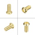 Brass Machine Screws M6x12mm Phillips Pan Head Fastener Bolts For Furniture Office Equipment Electronics 20pcs 