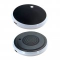 2pcs Car Interior Cup Pad With 7-colors Led Light Changing Waterproof Charging Mat Three-halo Design For Enhances The Edge 