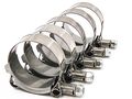 5x Premium 304 Stainless Steel T-bolt Turbo Silicone Hose Clamp 1 75 45-50mm 