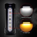 Motorcycle Highway Bar Lights Switchback Led Driving And Amber Turn Signals For 1 25 In Crash Bars Touring Bikes Black 2 Piece
