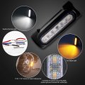 Motorcycle Highway Bar Lights Switchback Led Driving And Amber Turn Signals For 1 25 In Crash Bars Touring Bikes Black 2 Piece