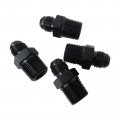 4 Pack 6an To 3 8 Npt Adapter Straight Pipe Thread 6 An Flare Fitting Black