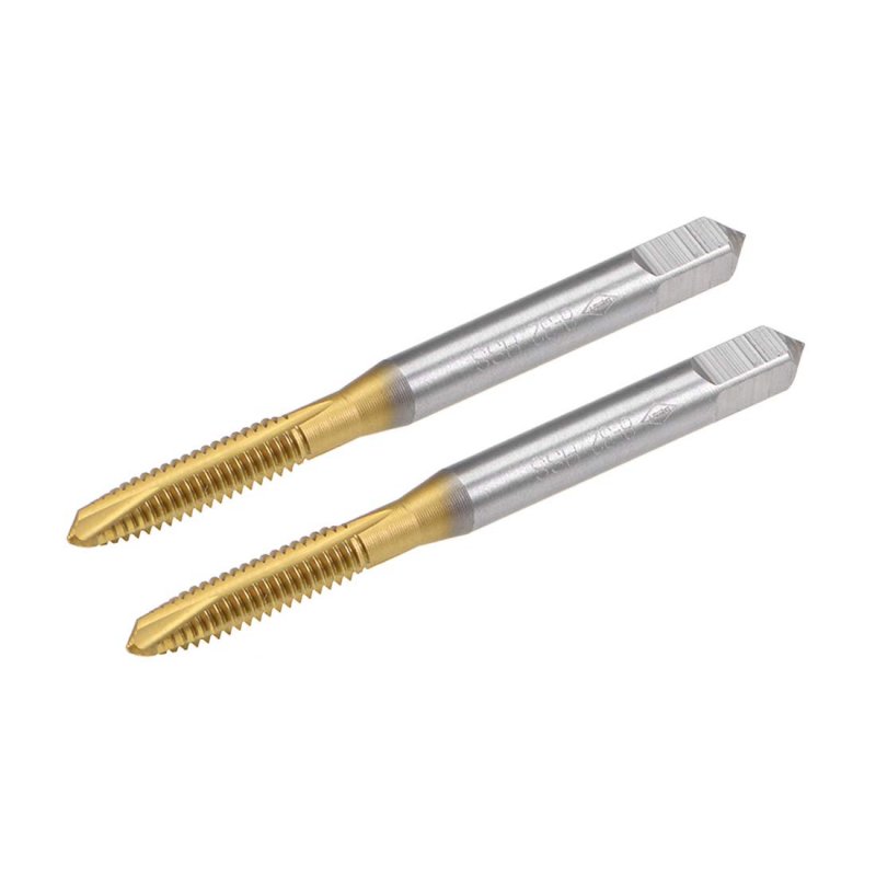 Spiral Point Plug Threading Tap Unc 8-32 Thread Ground Threads H2 3 Flutes High Speed Steel Hss 6542 Titanium Coated Round