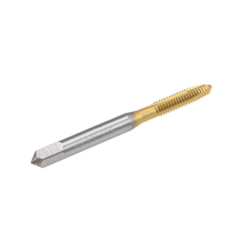 Spiral Point Plug Threading Tap Unc 8-32 Thread Ground Threads H2 3 Flutes High Speed Steel Hss 6542 Titanium Coated Round