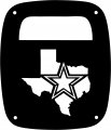 Jeeptails Texas Star Design Tail Lamp Light Covers For Jeep Wrangler Yj And Tj Black Set Of 2 