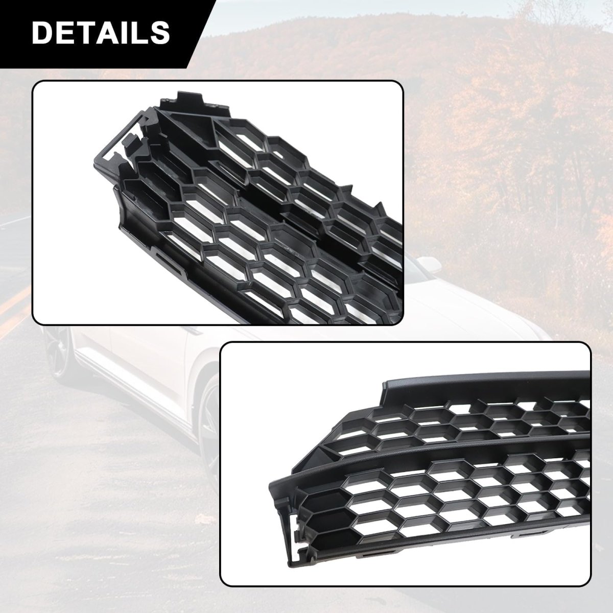 Front Bumper Lower Grille And Foglight Grill Cover For Volkswagen Passat 2012 2013 2014 2015 Us Version Replace 561853666
