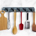 Tangkula Wall Mount Mop Broom Holder Hanging Organizer W 5 Slots 6 Hooks Home Storage Rack Utility For Kitchen Garage Laundry 