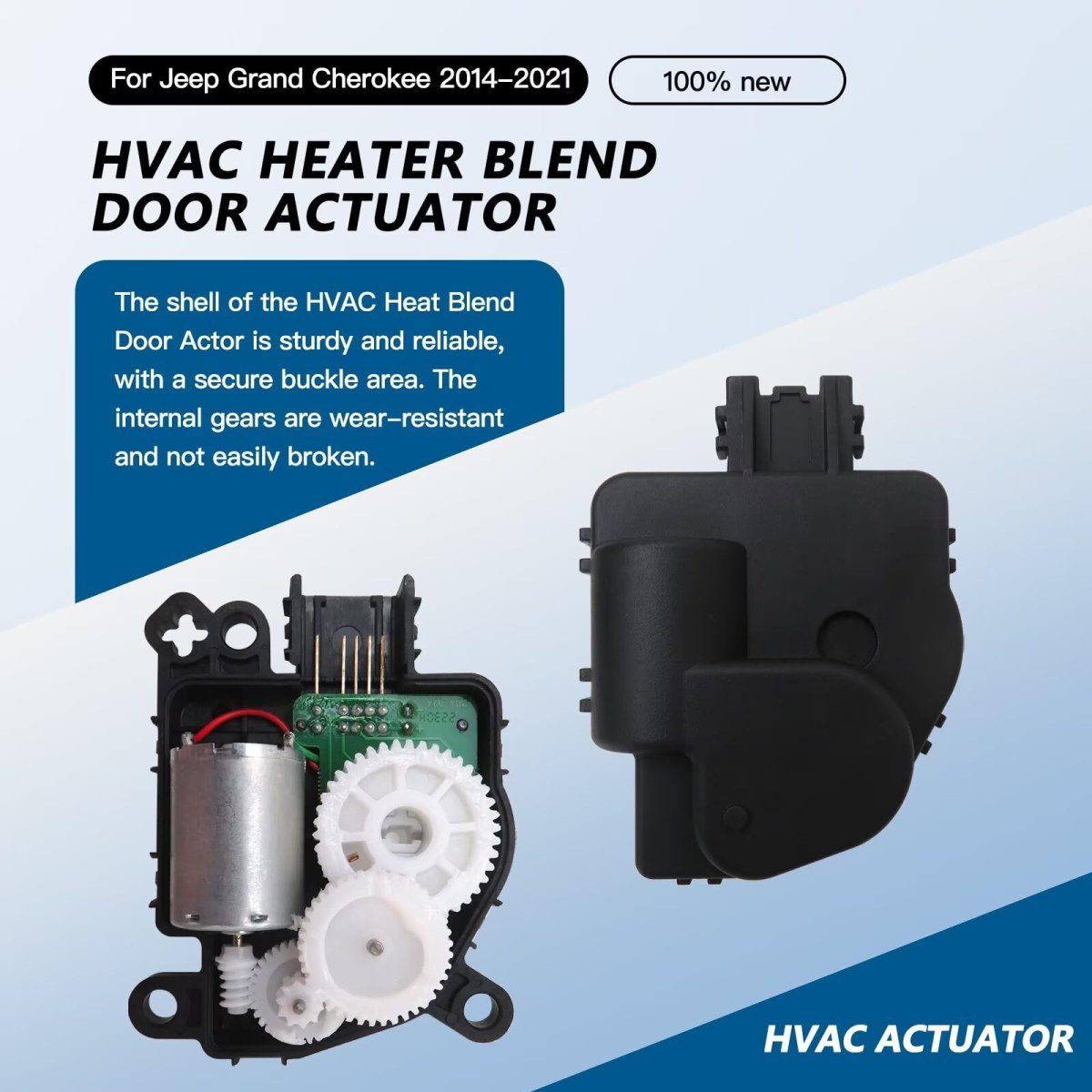 Hvac Blend Door Actuator 604-057 68224186aa For Dodge Durango 2014 2021 And Jeep Grand Cherokee 2022 With Gear