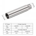 Uxcell Shower Head Extension Arm Stainless Steel 1 2pt Male To Female Thread 120mm Length Cast Pipe Fitting Coupler