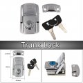 Minho Iron Motorcycle Rear Trunk Lock Silver Antia Theft With 2 Keys