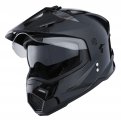 Dual Sport Motorcycle Motocross Off Road Full Face Helmet With Visor Hf802 Dot Approved Glossy Black Large 