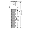 20 Pcs Lug Bolts Ball Seat 12x1 5 Thread 55mm Shank Grade 10 9 Alloy Steel Chrome Finish Silver Hex 17mm 